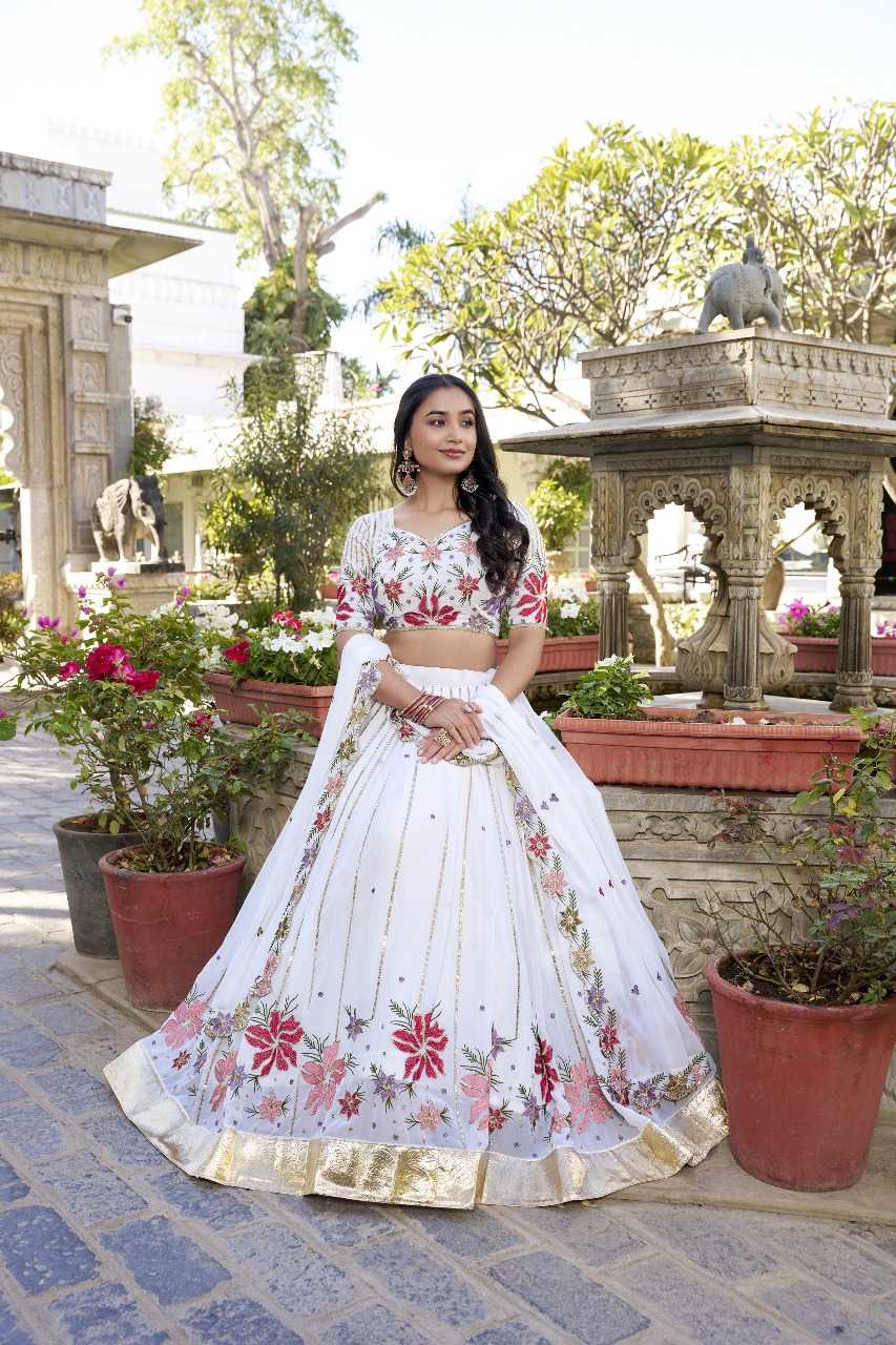 White Lehenga