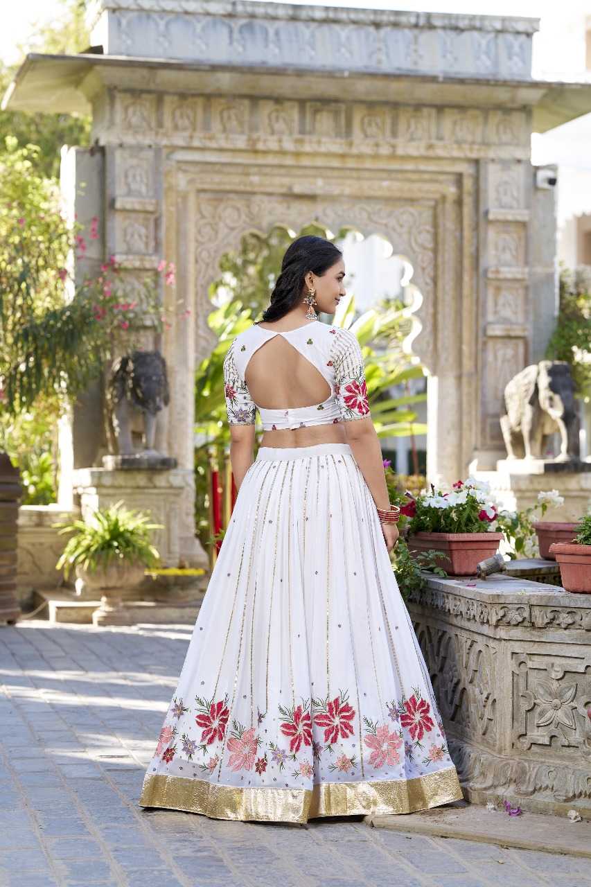 White Lehenga
