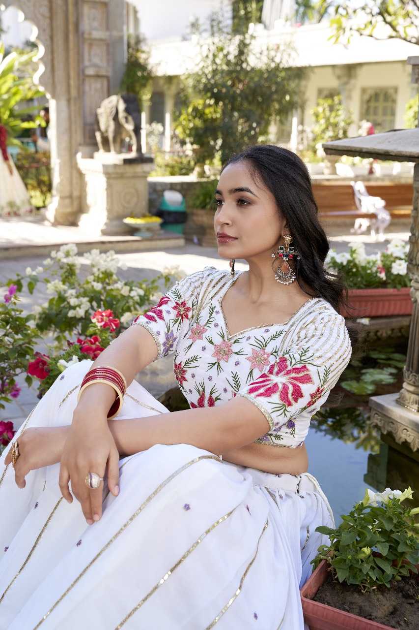 White Lehenga