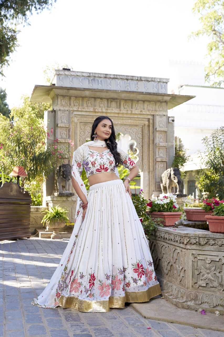 White Lehenga