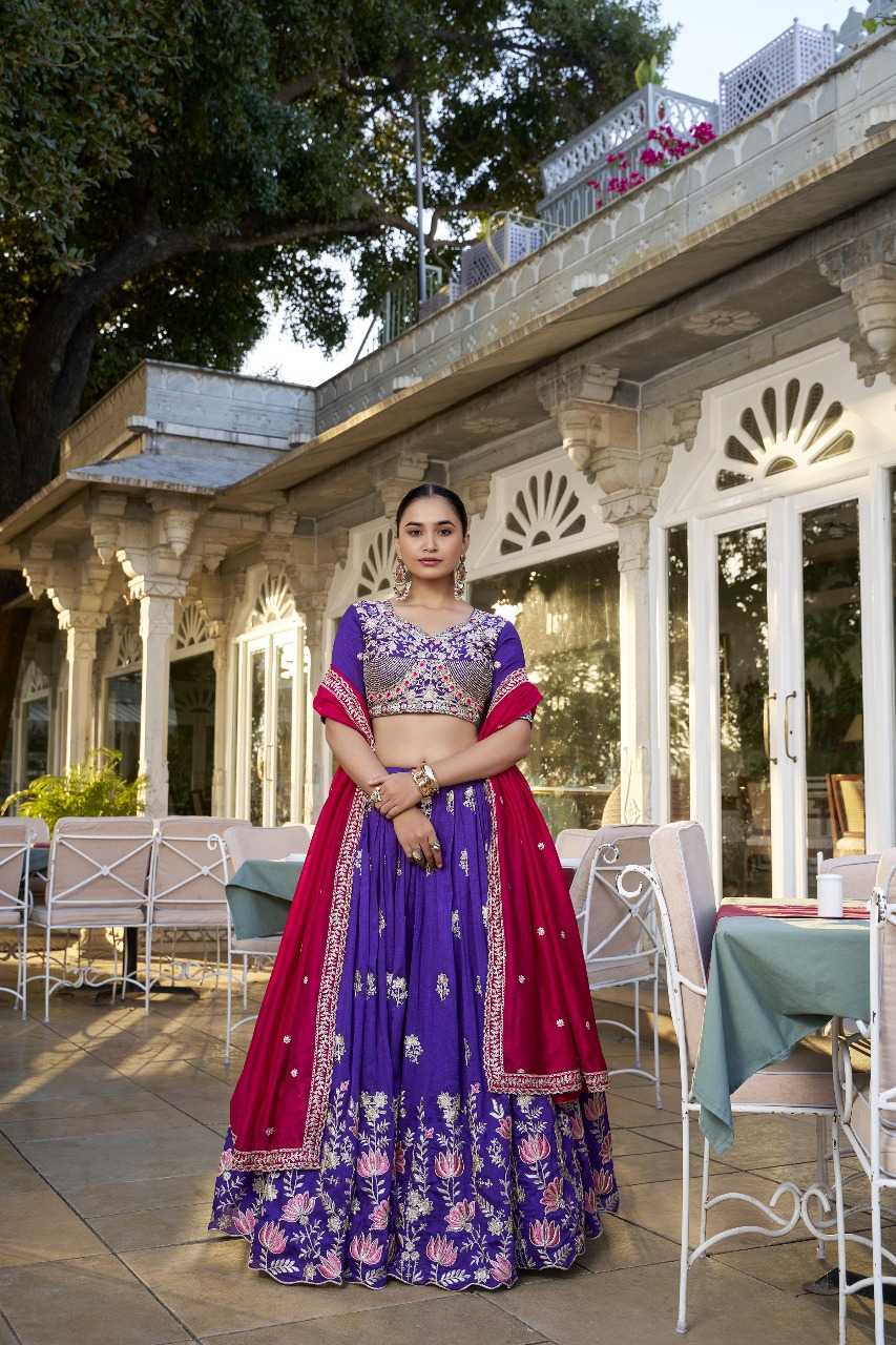 Lehenga in Royal Purple – Bold Meets Grace
